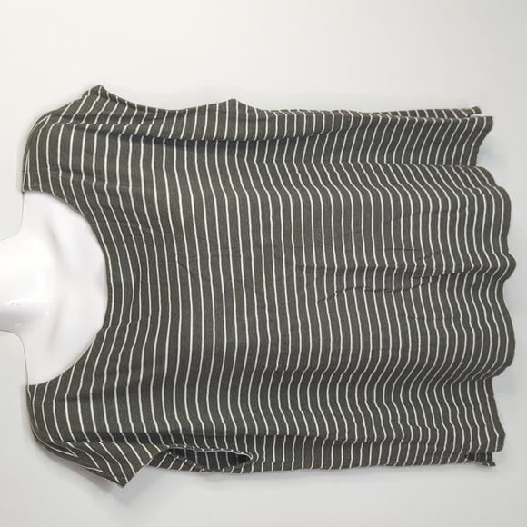 Eileen Fisher‎ Striped Boxy Top Hemp Organic Recycled Gray White Women's Mediim - Picture 1 of 7